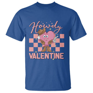 Cowboy Valentine T Shirt Funny Retro Howdy Valentine Western Heart TS02 Royal Blue Printyourwear