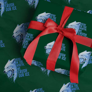 Crush Ice Wrapping Paper Roll Wolf Human Rights Protest TS10 Green Print Your Wear