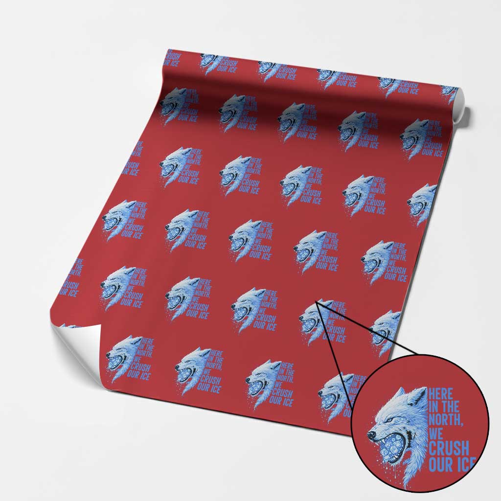 Crush Ice Wrapping Paper Roll Wolf Human Rights Protest TS10 Red Print Your Wear