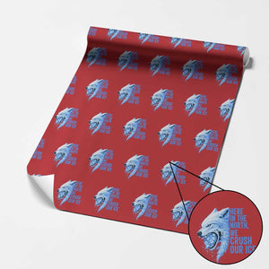 Crush Ice Wrapping Paper Roll Wolf Human Rights Protest TS10 Red Print Your Wear