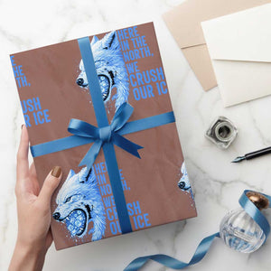 Crush Ice Wrapping Paper Roll Wolf Human Rights Protest TS10 Mocha Print Your Wear