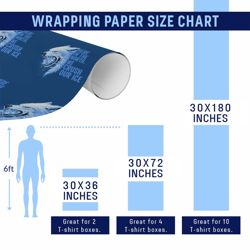 Crush Ice Wrapping Paper Roll Wolf Human Rights Protest TS10 Print Your Wear