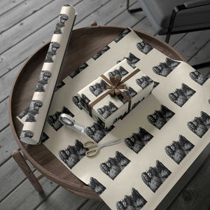 Cryptid Mount Rushmore Wrapping Paper Roll Bigfoot Mothman Jersey Devil Chupacabra TS12 Beige Print Your Wear