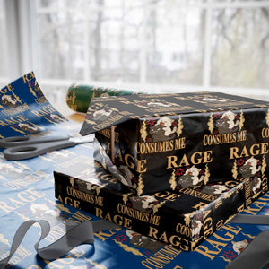 Cute Cat Wrapping Paper Roll Rage Is Consuming Me TS12 Black Print Your Wear