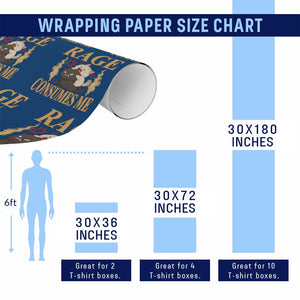 Cute Cat Wrapping Paper Roll Rage Is Consuming Me TS12 Print Your Wear