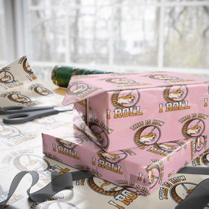 Cute Hamster Running Wheel Wrapping Paper Roll This Is How I Roll TS12 Light Pink Print Your Wear