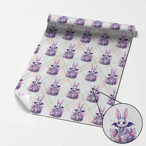 Cute Spooky Easter Bunny Wrapping Paper Roll Pastel Goth Rabbit Gift TS12 Christmas Plaid Print Your Wear