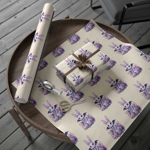 Cute Spooky Easter Bunny Wrapping Paper Roll Pastel Goth Rabbit Gift TS12 Beige Print Your Wear