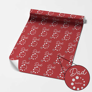 Dad Loading 2026 Wrapping Paper Roll Future Dad Announcement TS12 Red Print Your Wear
