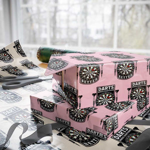 Darts Makes Everything Better Wrapping Paper Roll Darts Lover Gift TS12 Light Pink Print Your Wear
