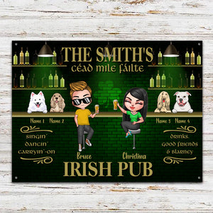 Personalized St Patricks Day Irish Pub Metal Sign Drinks Good Friends and Blarney CTM Custom - Printyourwear