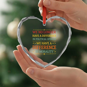 Difference In Morality Heart Crystal Glass Ornament Political Differences Protest Rally TS10 Print Your Wear