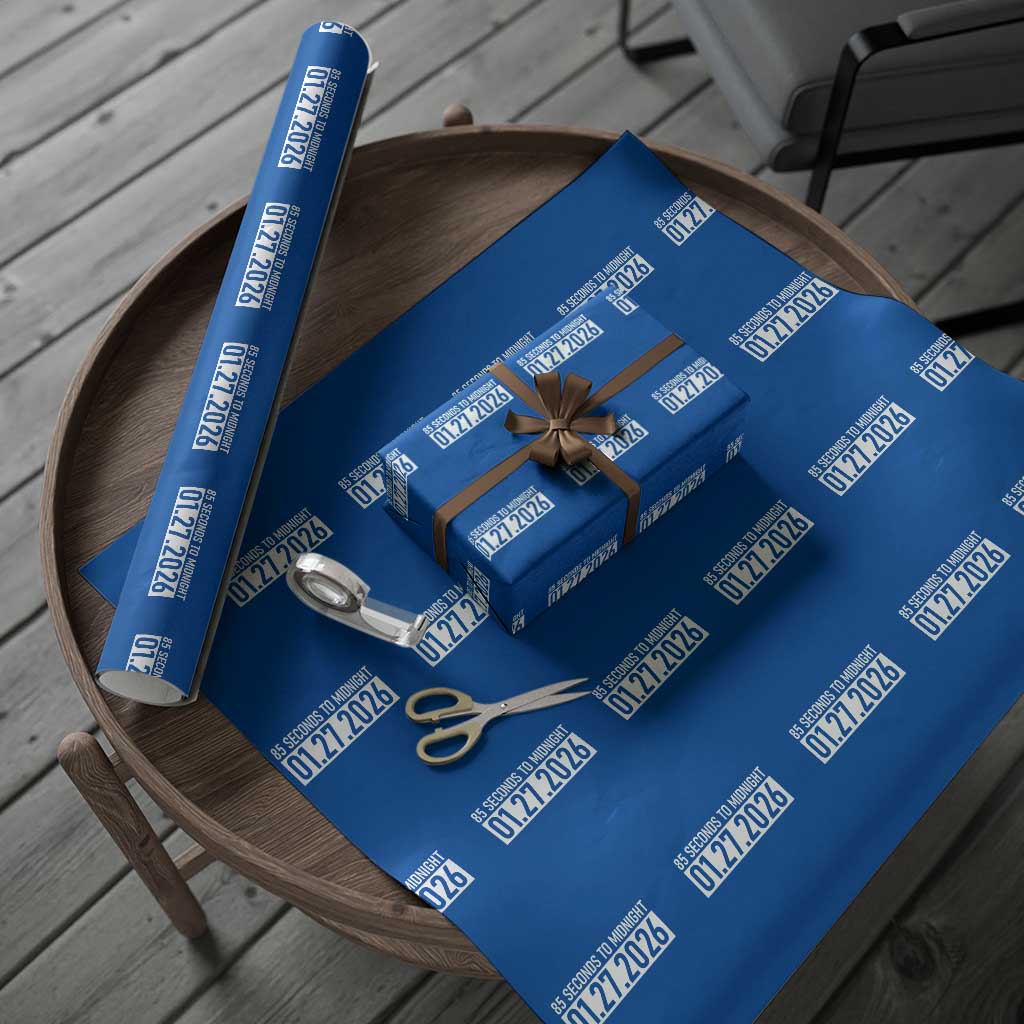 Doomsday Clock Armageddon Wrapping Paper Roll 85 Second To Midnight TS14 Blue Print Your Wear