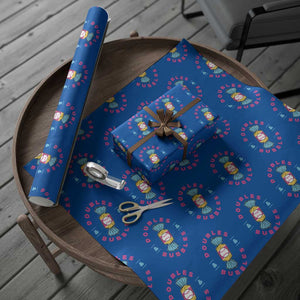 Doubles and Bubbles Baseball Candy Gum Wrapping Paper Roll TS11 Blue Print Your Wear