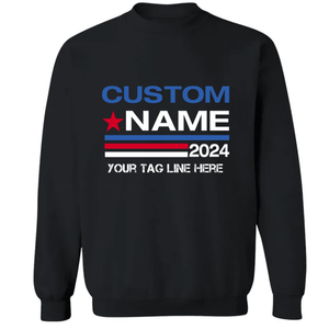 Personalized Election Shirt Custom Name 2024 US President Supporter CTM02 Sweater Custom - Printyourwear