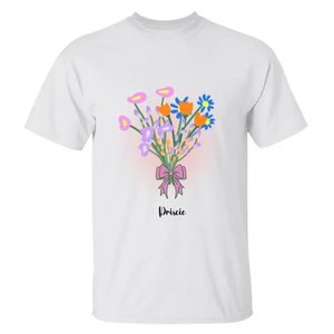 Custom Text Shirt Personalized Your Name With Flower Language Keyboard Apparel CTM02 T Shirt Custom - Printyourwear