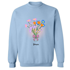 Custom Text Shirt Personalized Your Name With Flower Language Keyboard Apparel CTM02 Sweater Custom - Printyourwear