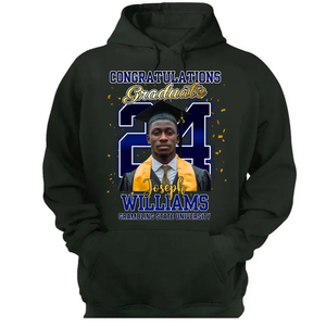 Custom Photo Personalized Graduation Shirt 2024 Graduate Congratulations Gifts CTM02 Hoodie Custom - Printyourwear