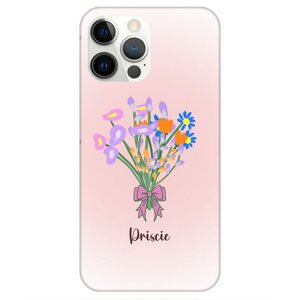 Custom Floral Phone Case Personalized Your Name With Flower Language Keyboard CTM02 One Size Custom - Printyourwear