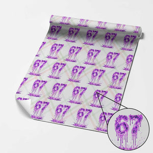 Drip Fire Flame Six Seven Wrapping Paper Roll Trendy Meme Gift TS12 Christmas Plaid Print Your Wear