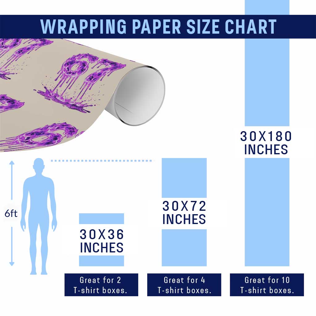 Drip Fire Flame Six Seven Wrapping Paper Roll Trendy Meme Gift TS12 Print Your Wear