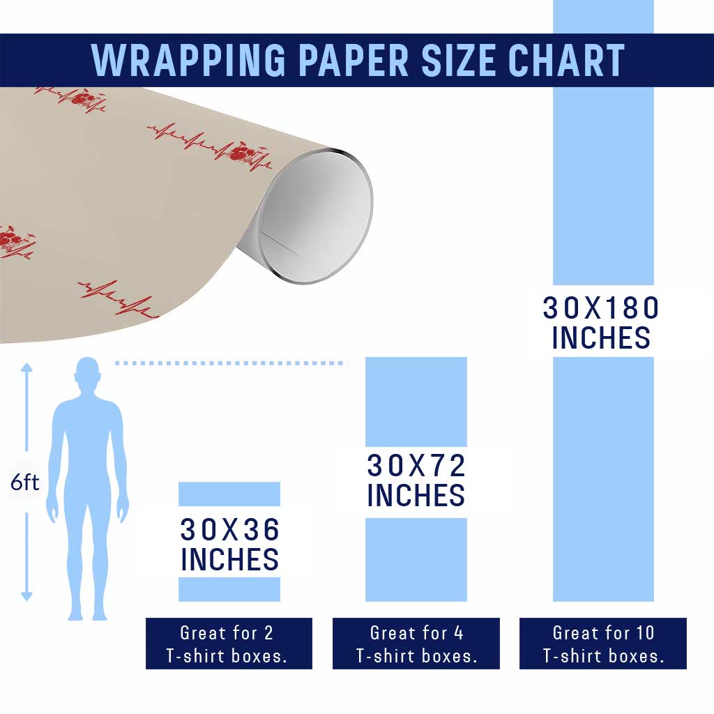 Drums Heartbeat Wrapping Paper Roll Drummer Percussionist TS10 Print Your Wear
