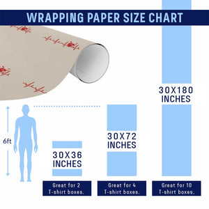 Drums Heartbeat Wrapping Paper Roll Drummer Percussionist TS10 Print Your Wear