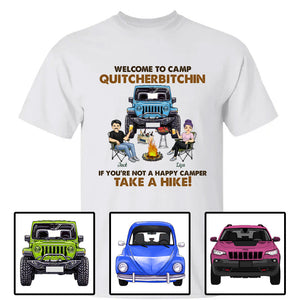 Custom Jeep Shirts, Welcome To Camp Quitcherbitchin If You're Not A Happy Camper Take A Hike Apparel CTM Hoodie Youth Custom - Printyourwear