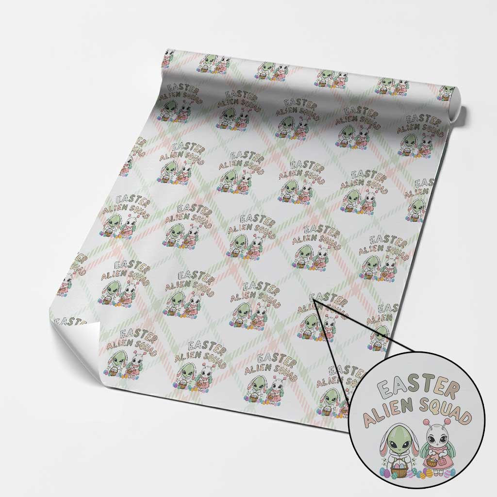 Easter Alien Squad Wrapping Paper Roll Funny UFO Lover Gift TS12 Christmas Plaid Print Your Wear
