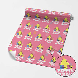 Easter Bunny Wrapping Paper Roll Peepin It Real Rabbit Candy Easter TS10 Pink Print Your Wear