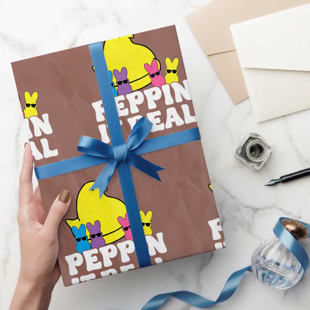 Easter Bunny Wrapping Paper Roll Peepin It Real Rabbit Candy Easter TS10 Mocha Print Your Wear