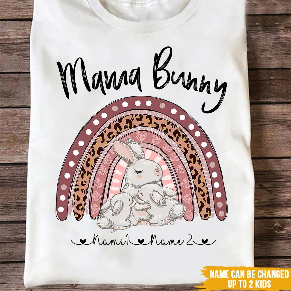 Easter Personalized T Shirt Mama Bunny CTM Youth Custom - Printyourwear