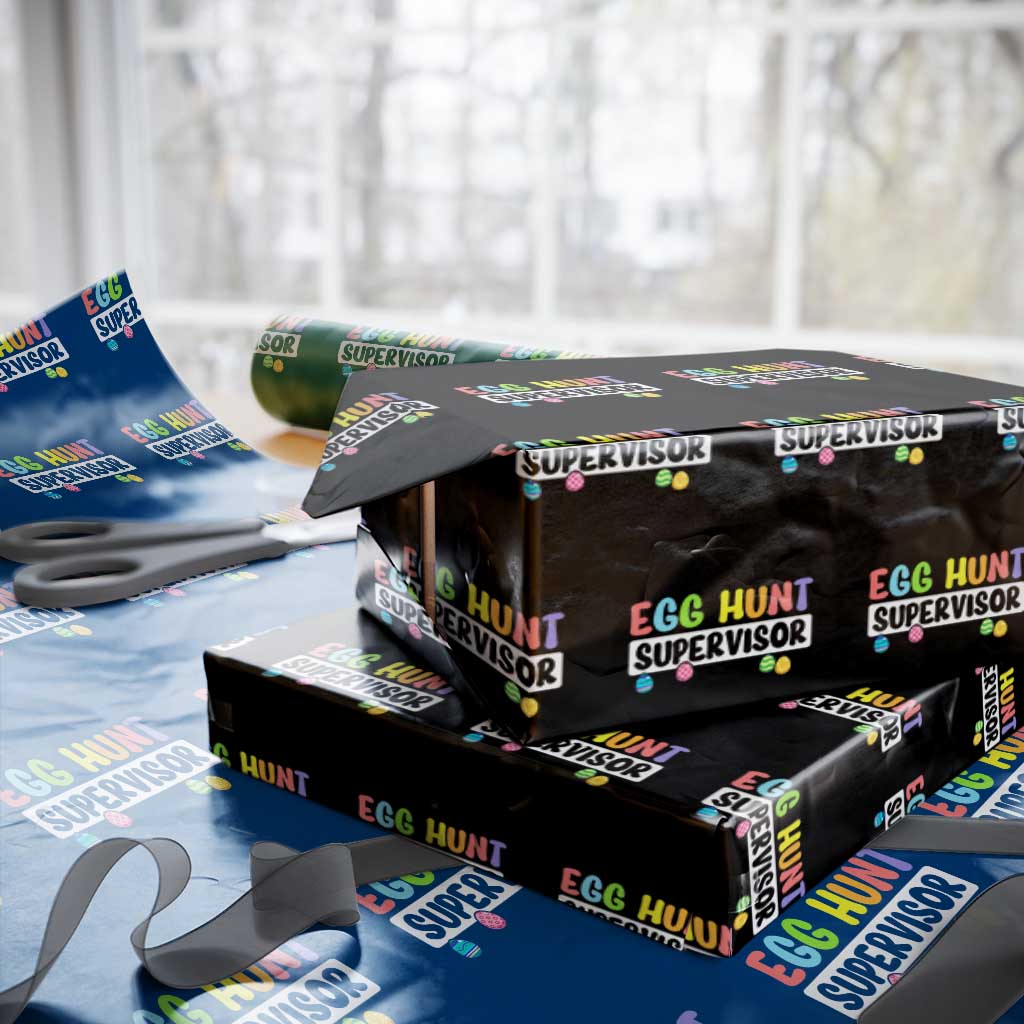 Easter Egg Hunt Supervisor Wrapping Paper Roll Funny Mom Dad TS10 Black Print Your Wear