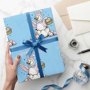 Easter Goose On The Loose Wrapping Paper Roll Funny Easter Egg Hunt Gift TS12 Light Blue Print Your Wear