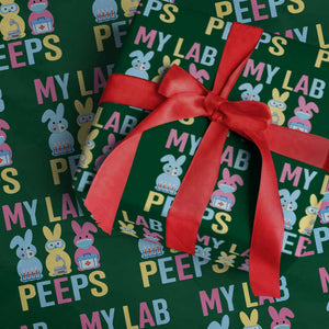 Easter Lab Tech Wrapping Paper Roll Cute Bunny My Lab Peeps TS10 Green Print Your Wear