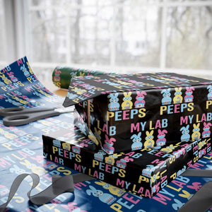 Easter Lab Tech Wrapping Paper Roll Cute Bunny My Lab Peeps TS10 Black Print Your Wear