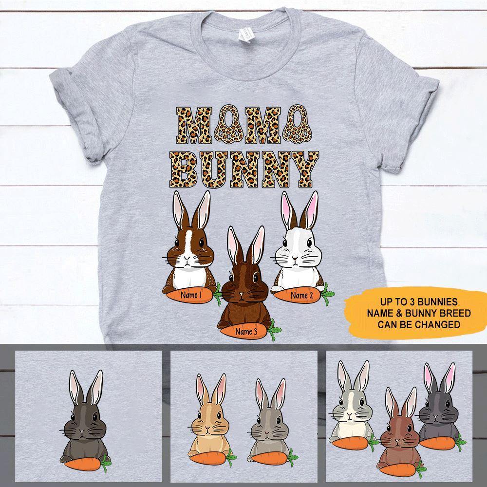 Easter Personalized Rabbit T Shirt Mama Bunny Leopard CTM Youth Custom - Printyourwear