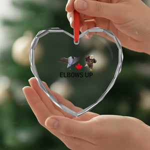 Elbows Up Heart Crystal Glass Ornament Canada Goose Vs Eagle Maple Leaf TS02 Print Your Wear