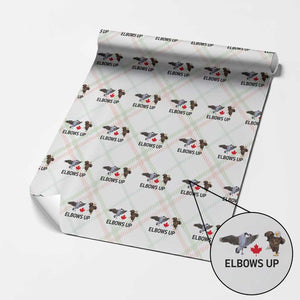 Elbows Up Wrapping Paper Roll Canada Goose Vs Eagle Maple Leaf TS02 Christmas Plaid Print Your Wear