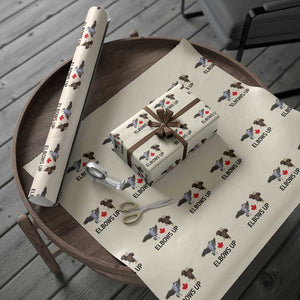 Elbows Up Wrapping Paper Roll Canada Goose Vs Eagle Maple Leaf TS02 Beige Print Your Wear