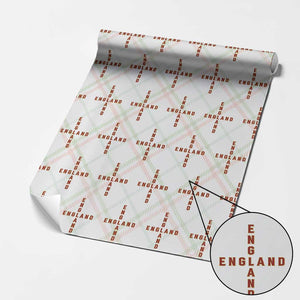 England Pride Cross Shape Typography Graphic Wrapping Paper Roll TS12 Christmas Plaid Print Your Wear