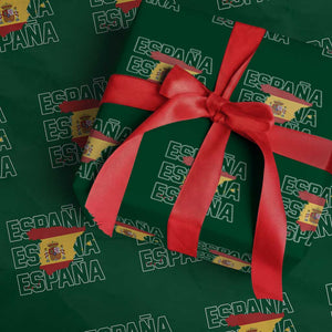 Espana Spain Map Pride Spanish Flag Wrapping Paper Roll TS14 Green Print Your Wear