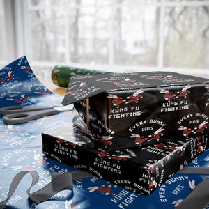 Every Bunny Was Kung Fu Fighting Wrapping Paper Roll Funny Cool Easter Graphic TS10 Black Print Your Wear