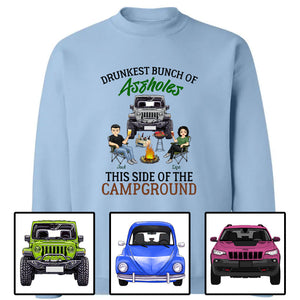 Custom Jeep Shirts, Jeep Bunch Of Drunkest This Side Of The Campground Apparel CTM Custom - Printyourwear