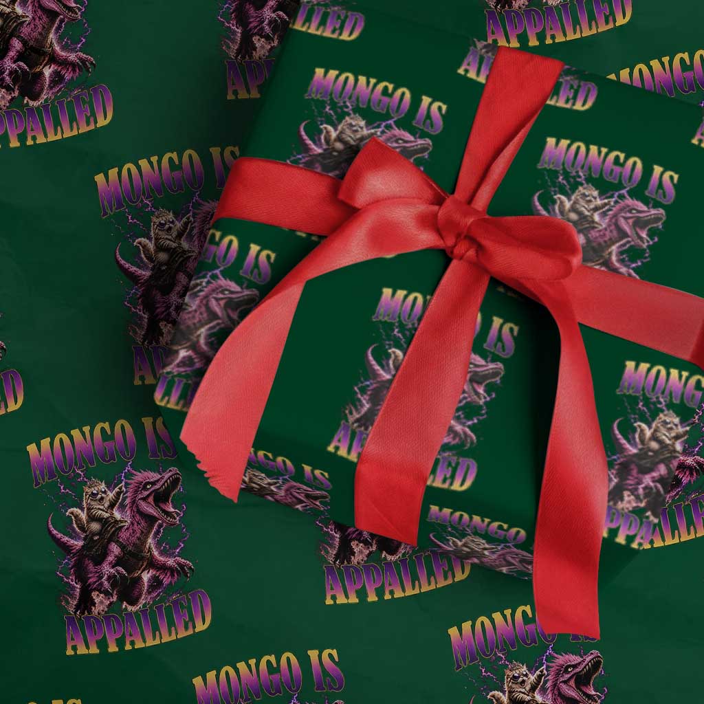 Fantasy Book Reader Geeky Cat Lover Wrapping Paper Roll Mongo Is Appalled TS12 Green Print Your Wear