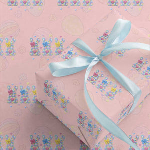 Faux Yarn Easter Bunny Effect Printed Wrapping Paper Roll Coquette Aesthetic Gift TS12 Light Pink Print Your Wear