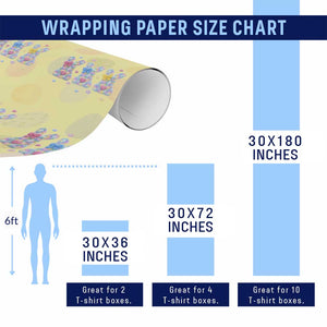 Faux Yarn Easter Bunny Effect Printed Wrapping Paper Roll Coquette Aesthetic Gift TS12 Print Your Wear