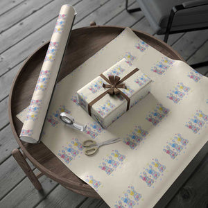 Faux Yarn Easter Bunny Effect Printed Wrapping Paper Roll Coquette Aesthetic Gift TS12 Beige Print Your Wear