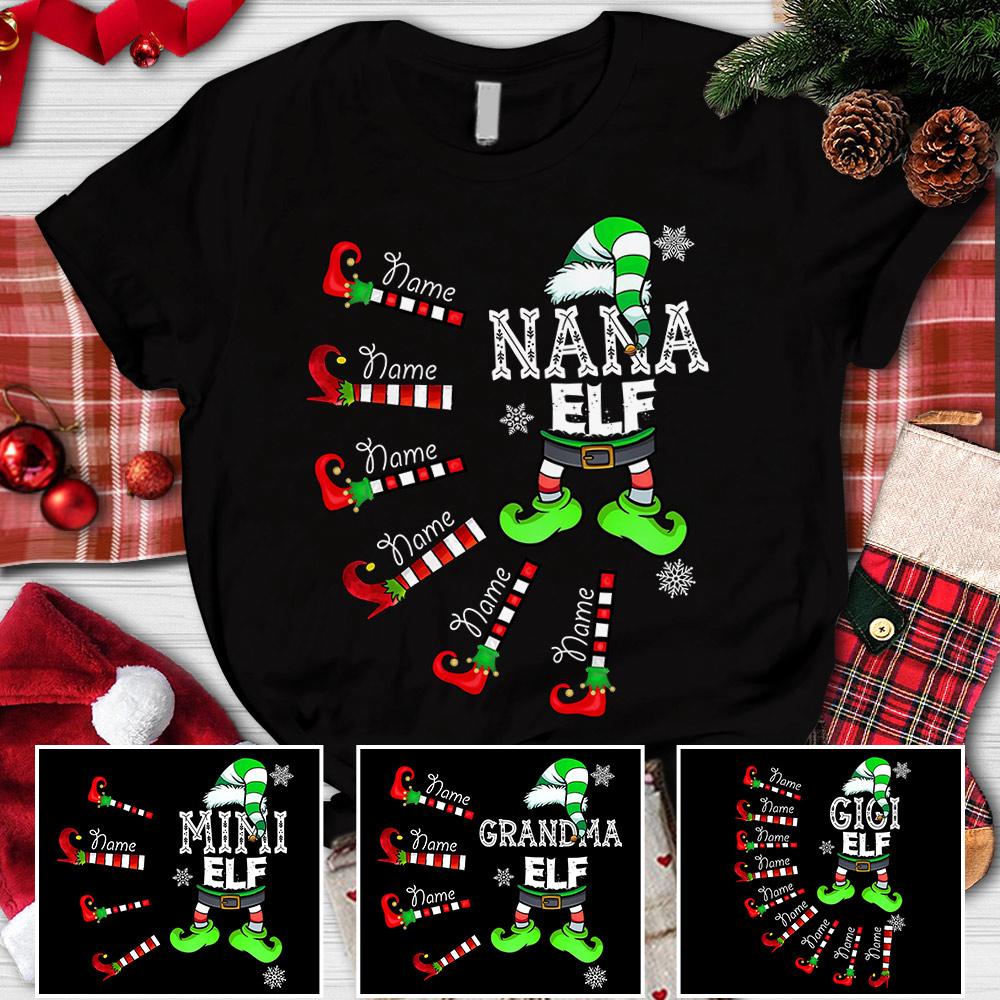 Custom Jeep Shirt Nana Elf, Funny Grandma Nana Mimi CTM Youth Custom - Printyourwear