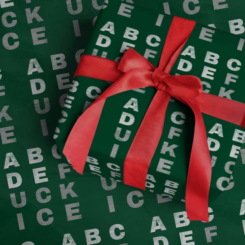 Fck Ice Wrapping Paper Roll Chinga La Migra Subtle FDT TS10 Green Print Your Wear